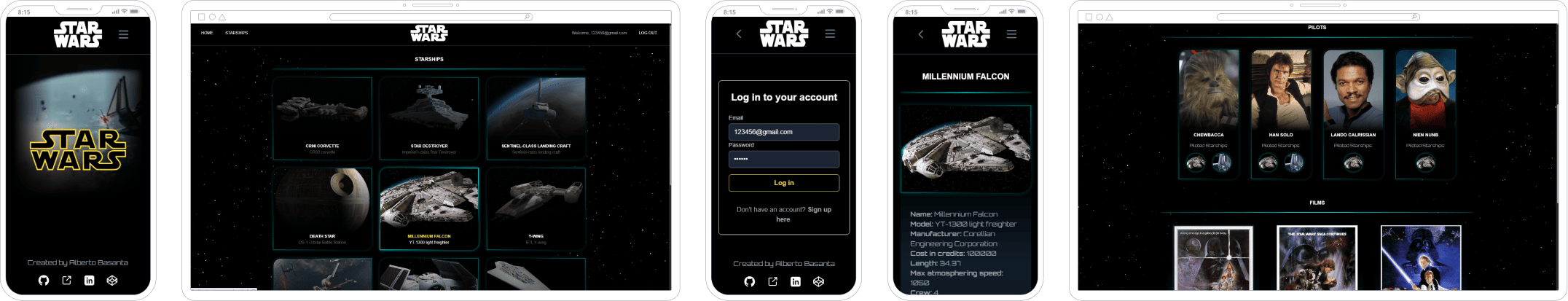 Starships of Star Wars en Angular
