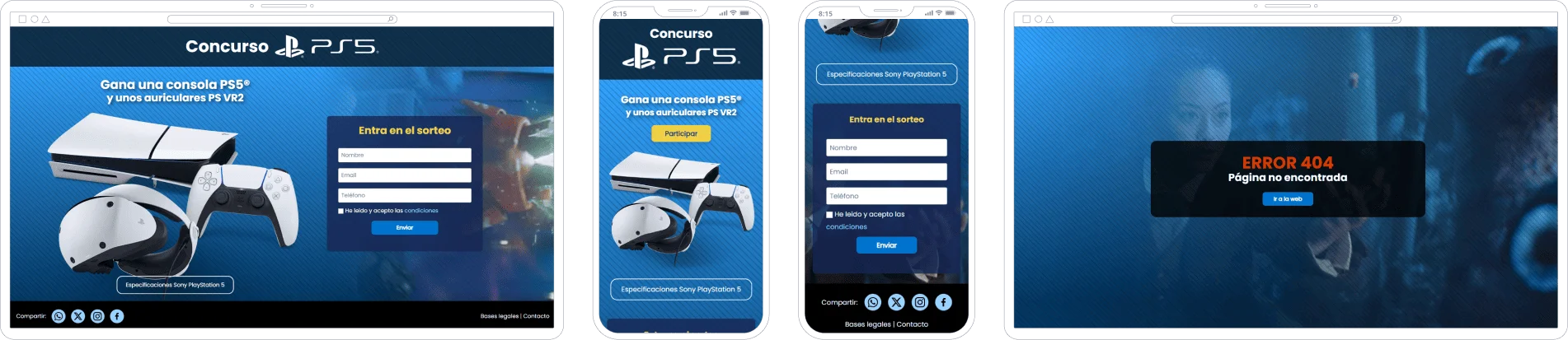 portfolio concurso ficticio PS5