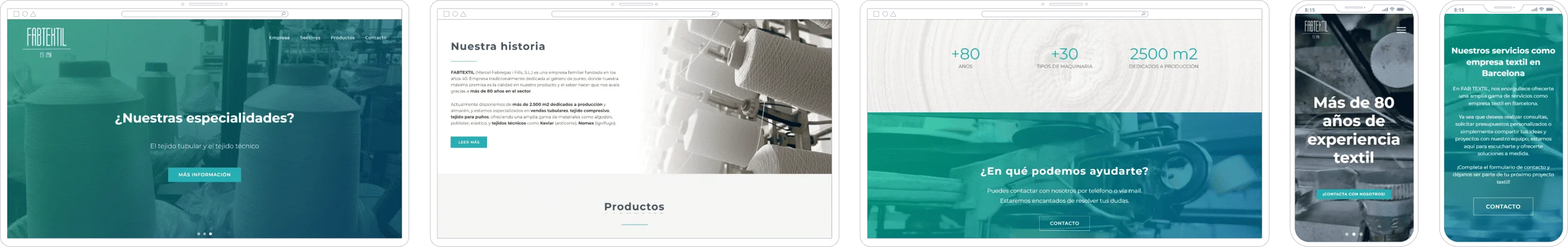 web Fabtextil en WordPress